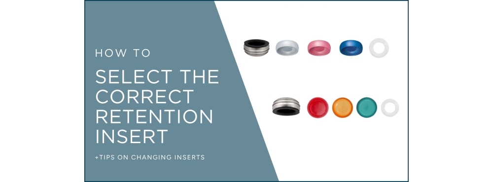 Graphic with standard and extended range range nylon inserts for LOCATOR abutments.